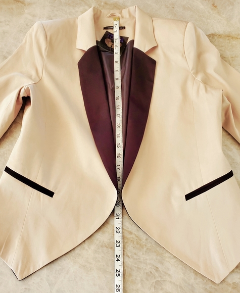 NWT Temira Open Front Nude Jacket Blazer Size 12 - Picture 1 of 7
